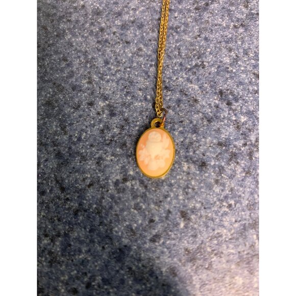 Roman Inc. First Communion Pendant Necklace Cameo Chalice pink gold - Picture 1 of 2